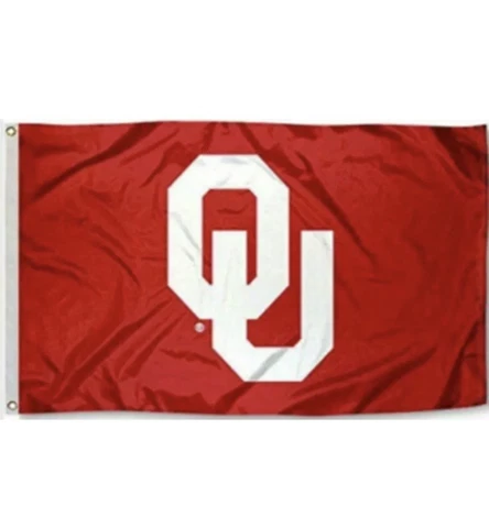 Oklahoma Sooners Large Flag 3 X 5 Foot Double Sided Cover