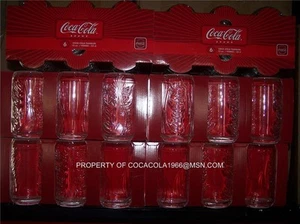 Totalmente Nuevo Juego de 6 Vasos de Coca Cola Coca-Cola Vasos en Forma Vaso 12 oz Como Nuevo - Imagen 1 de 1