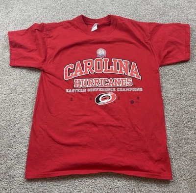 Camisa De Colección Carolina Hurricanes Para Hombre Grande 2002 Stanley Cup Champions Y2K Roja Foto 1 de 4