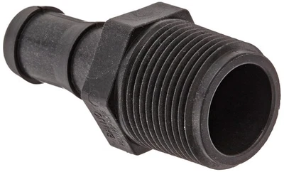 Banjo Poly Hose Pipe Fitting Adapter 1" Male Thread X 3/4" Hose Barb - HB100-075 - Image 1 of 3