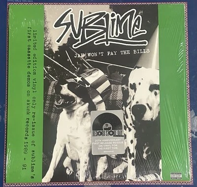SUBLIME JAH WON'T PAY THE BILLS VINYL RSD RECORD STORE DAY With Shrink Unplayed - Image 1 of 4