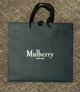 Mulberry England Einkaufstasche Geschenk Beuteltasche M/L 15" x 13,5" x 5,5" Metallic Logo - Bild 1 von 7