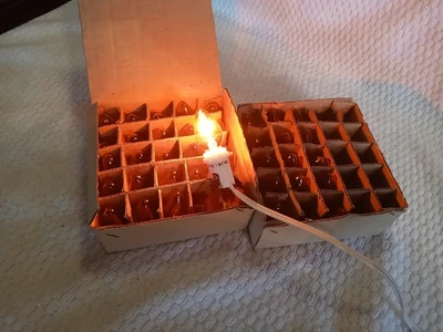 40 C7 Amber Clear Bulbs Christmas Or Candelabra Working Tested Bulbs Only - Image 1 of 4