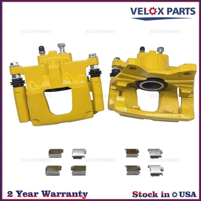 For 2008-2017 Dodge Nitro Jeep Liberty Wrangler Upgrade Yellow Rear Disc Brake - Image 1 of 4