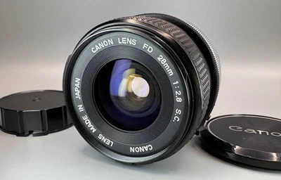 [CASI COMO NUEVO] Lente MF gran angular Canon FD 28mm F2.8 S.C SC de JAPÓN... - Imagen 1 de 4