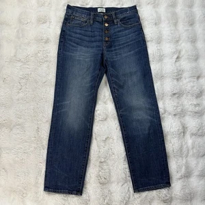 J Crew Jeans Damen Größe 24 Straightaway Exposed Button Fly Denim F6053 - Bild 1 von 10