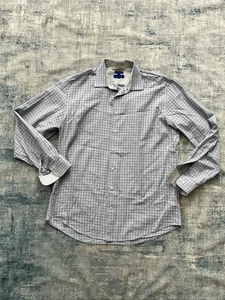 Camicia elegante Egara blu grigio a quadri vestibilità moderna 2XLT 18 - 18 1/2 - Foto 1 di 5