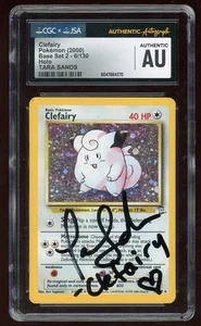 2000 Pokemon Clefairy Holo #6/130 TARA SANDS Signed CGC Authentic Auto - Picture 1 of 2