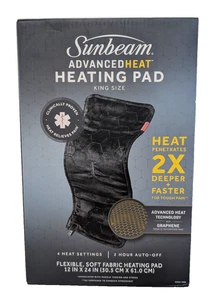 Almohadilla eléctrica Sunbeam Advanced Heating King Size 12”x24” - ¡NUEVA EN CAJA! - Imagen 1 de 10
