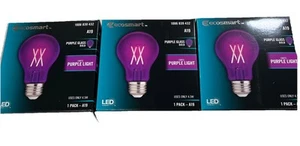 EcoSmart Purple Glass Bubble Light - Decorative Ambient Lighting, (3 Pack) - Picture 1 of 2