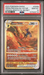 2023 ORIGIN FORME DIALGA VSTAR PSA 10 GG68/GG70 Crown Zenith Pokemon English - Picture 1 of 3