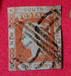 New South Wales 1852" laureate " #48,One Penny Used(1604-6) - Picture 1 of 3
