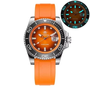 41MM ADDIESDIVE Taucher Quarz Herrenuhr 200M Wasserdicht Leuchtend Silikon NEU - Bild 1 von 8
