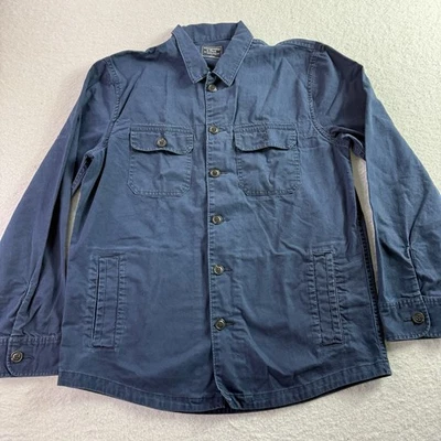 Chaqueta Abercrombie & Fitch Para Hombre Grande Azul Estilo Militar Abotonada De Colección Y2K Foto 1 de 4