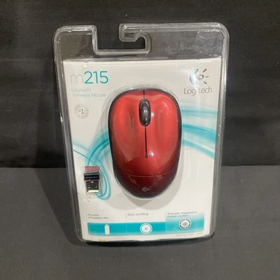 Logitech M215 Wireless Mouse Optical Wheel Gaming with Nano Receiver Red - Image 1 of 4