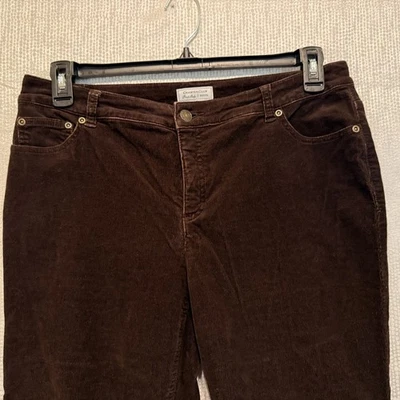 Charter Club Pant Shop Brown Corduroy Pants Petite Size 12P 38”x28” - Image 1 of 4