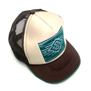 RE-CAPS HUT Custom Handmade Hut Azteken geometrisches Design, Erdton Braun EUC - Bild 1 von 7