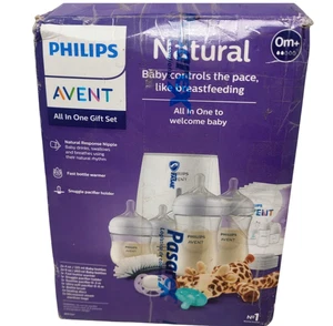 Philips Natural Response Nipple Gift Set with Snuggle Giraffe & Bottle Warmer - Picture 1 of 9