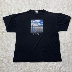 VTG Disney Store Welcome To Las Vegas Shirt XL Black Iconic Nevada Sign - Picture 1 of 9