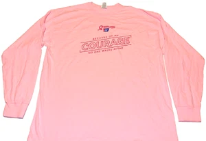 Making Strides Breast Cancer Survivor Pink Long Sleeve T-Shirt New! XXL 2X - Picture 1 of 2