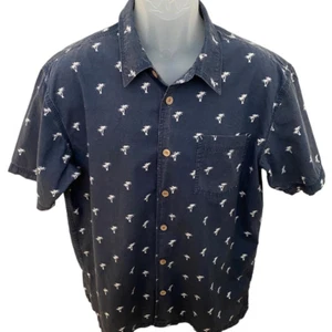 HONOLUA Surf Hawaiian Palm Trees Aloha Collared Shirt Men L Large - Picture 1 of 7