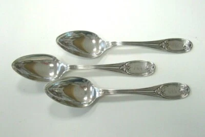 1847 TIFFANY YOUNG & ELLIS 3 CUCHARADITAS PLATA ESTERLINA 925 6" DISEÑADOR JC MOORE Foto 1 de 4