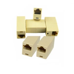 10x RJ45 Female to Female Network Ethernet Lan Cable Joiner Connector3CBBX P1 - Photo 1/7