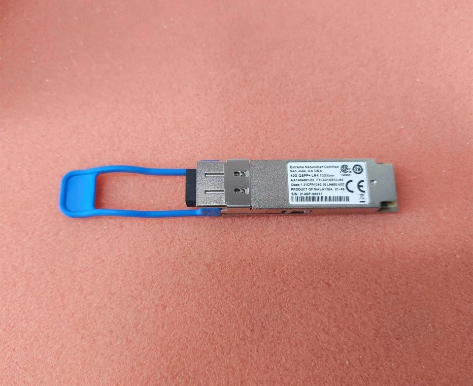 Extreme Networks AA1404001-E6 40G QSFP+ LR4 1310nm 10km Optical Transceivers - Image 1 of 3