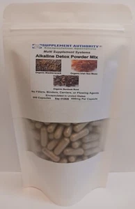 Musgo del mar de Irlanda - naufragio de vejiga - raíz de bardana - cápsulas alcalinas de desintoxicación bolsa 200 quilates - Imagen 1 de 3