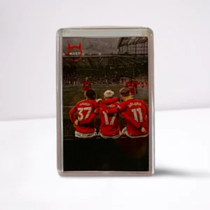 Manchester United "The Baby Trinity" Mainoo, Garnacho & Hojlund Fridge Magnet - Picture 1 of 1