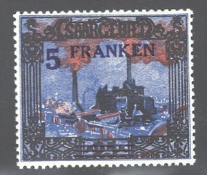 Saar Saare Saargebiet Germany Mint NH Sc# 98 classic steelworks Ovprnt $52, 1921 - Picture 1 of 2