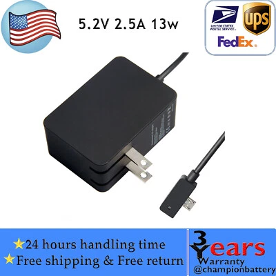 Cargador para Microsoft Surface 3 5.2V 2.5A 13W Fuente de alimentación Adaptador de CA Modelo 1623 Foto 1 de 4