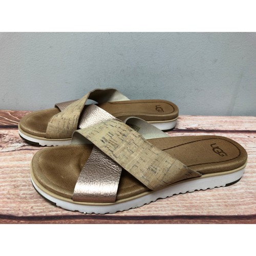 UGG Kari Sandali slide oro rosa metallizzato 1012938 donna 8 39 (9d74)