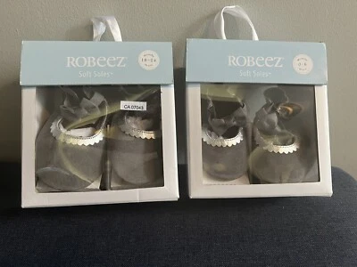 Zapatos Robeez Niñas 0-6 Meses 18-24 Meses Mary Jane Gris Foto 1 de 4