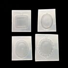 Square Oval Frame Silicone Mold Epoxy Resin Charms Decorate Making Tray Molds