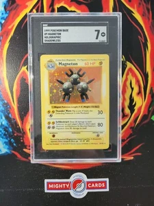 Pokemon Card Karte Magneton 9/102 Base Basis Set Holo SGC 7 NM SHADOWLESS - Bild 1 von 2