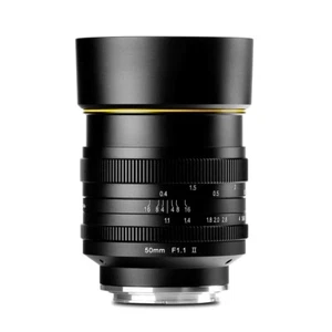 Lente manual de gran apertura APS-C Kamlan 50 mm F1.1 II para Canon Sony Fujifilm M43 - Imagen 1 de 6