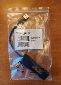 ACC1104GLX Targus USB Type C/F To USB 3.0 A/M Adapter Cable w/ Tether - NEW!!! - Picture 1 of 6