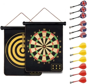 Magnetic Safe Dart Board with 12 Darts for Kids and Adults - Double-Sided Dartbo - Picture 1 of 12