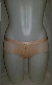 PM5503 Caramel Beige Striped POUR MOI 'Promise' Briefs Shorts Size 18 - Picture 1 of 3