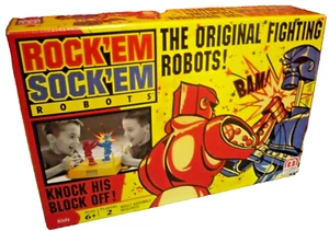 The Original Mattel Rock 'Em Sock 'Em Robots 2012 Red Rocker & Blue Bomber Usado en Excelente Condición - Imagen 1 de 3