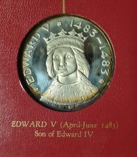 Silver Proof Coin Kings and Queens of England Series .925 Edward V 1483