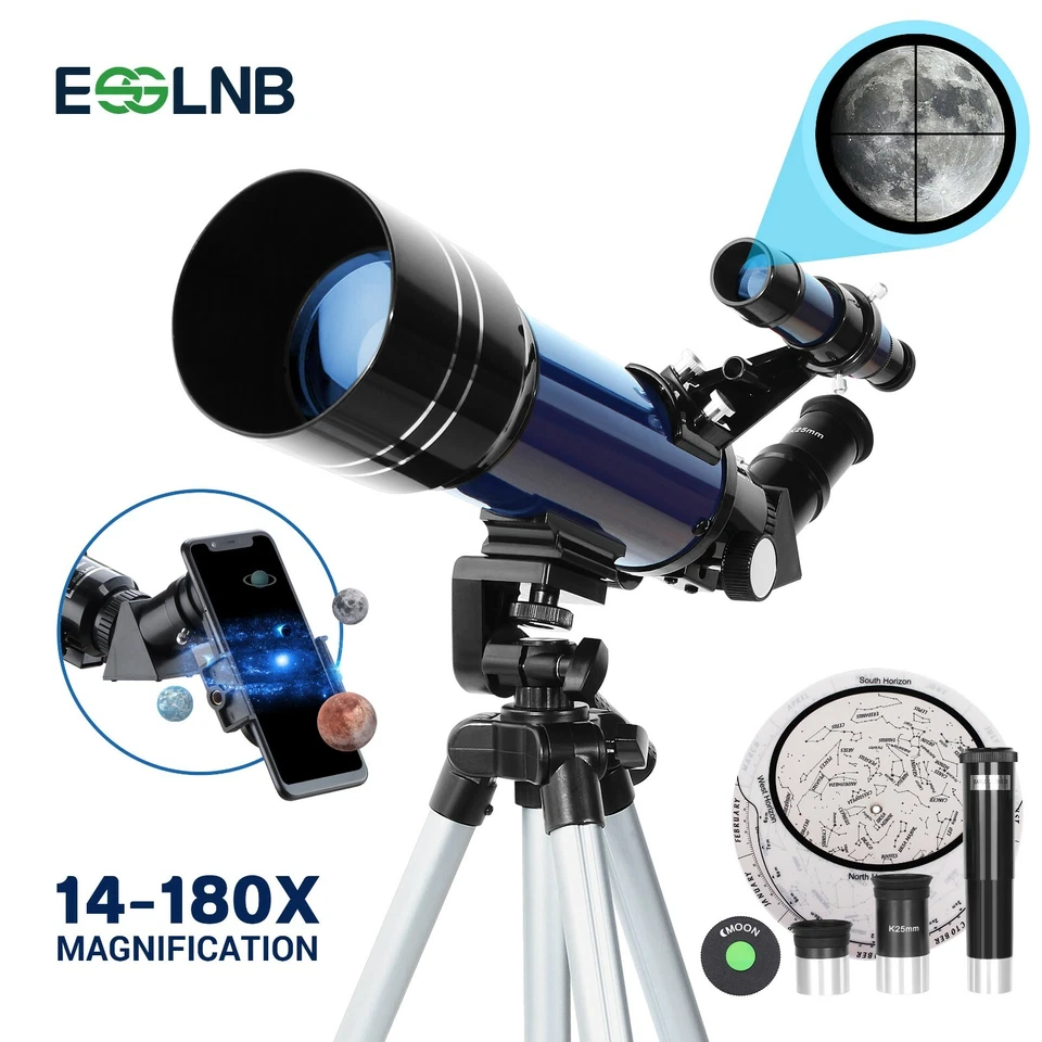 ESSLNB Telescope for Kids 70mm Refractor Telescope with Smartphone Adapter 51...