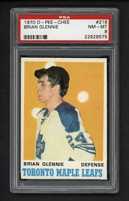 1970 OPC #216 BRIAN GLENNIE PSA 8 NEAR MINT-MINT - Image 1 of 2