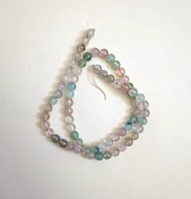 MULTI-COLOR TOURMALINE 6MM ROUND  BEADS - 15.5" Strand - 2916E - Image 1 of 3