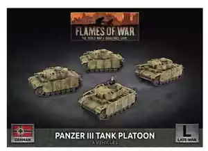 Flames of War: Late War German: Panzer III Tank Platoon (x4 Plastic) - Bild 1 von 8