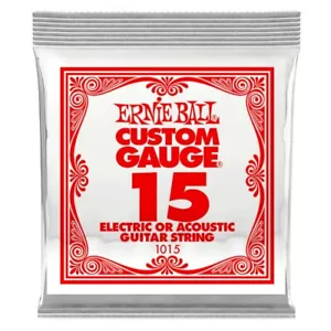Ernie Ball P01015 .015 Corde per chitarra elettrica o acustica in acciaio normale 6PK - Foto 1 di 1