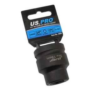 US PRO 19 mm 3/4" Vierkant 6 Punkt Steckschlüssel flach Schwerlast Steckschlüssel - Bild 1 von 10