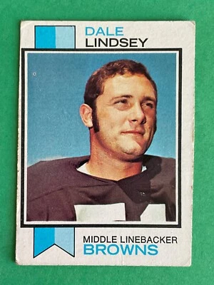 Dale Lindsey 1973 Topps Rookie Football Card #287 - Cleveland Browns Linebacker - Image 1 of 2
