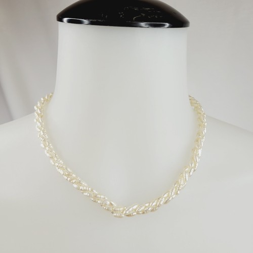 MICHAEL KORS Girocollo perle di riso vintage gioielli moda collana chiusura a botte barocco MCM